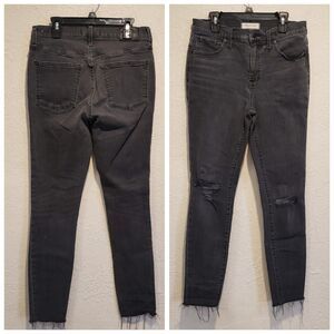 Madewell 9 Inch High Rise Skinny Women's Size 28 Black